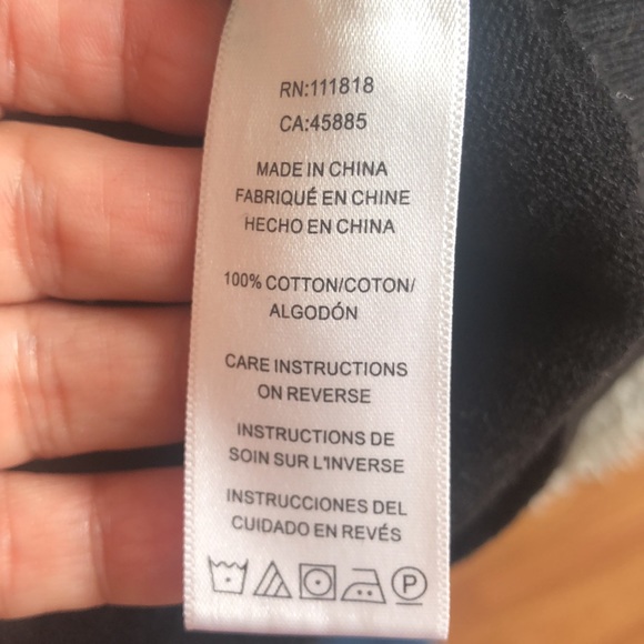 Michael Kors Black Cotton Quarter Zip Sweater Sz M - Picture 9 of 13